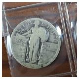 Lot of 6: Very Old 90% Standing Libertty Quarters (various years) $1.5 face value