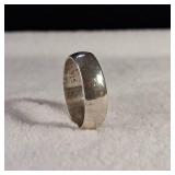 925 Size 12 - 7mm wide - Silver Band Ring - Some signs of wear -  6.82g