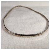 925 - Omega Flat Chain Necklace - 5mm - Approx 15 inch  19.9g