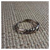Sterling Silver - Adjustable Toe Ring - Sz. 3.75 - 1.1g