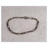 Figaro - 3mm Silver Chain Bracelet - 7 inch - 4.15g