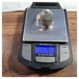 Incredible Labradorite Sterling RIng - Large Focal Stone! - 16x20mm - Thick Band - Size 8+ - 9.4g