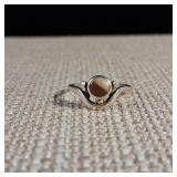Perfect Halves - Natural [Solid] Stone - Sterling Silver Ring - Size 5 - 1.5g - Yin Yang