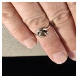 Perfect Halves - Natural [Solid] Stone - Sterling Silver Ring - Size 5 - 1.5g - Yin Yang