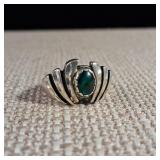 Vintage - WM Co. - Silver Wings ring with Paua Shell Cabochon - Size 6 - 5.2g - 925  Sterling