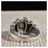 Vintage - WM Co. - Silver Wings ring with Paua Shell Cabochon - Size 6 - 5.2g - 925  Sterling
