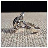 FIRE! - Size 8 - 8.25 - Fire Agate! - Sterling Silver Ring  4g