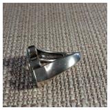 Aquamarine - Turquoise - Jade - Sterling Silver Ring - Size 8 - 8.25 - 6.5g - MARCH Birthstone!