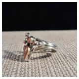 Abstract - Sunstone - Sterling Silver Ring - Size 8 - 5.6g  Nice!