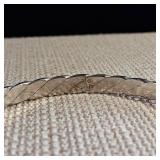 Sterling Silver - Twisted Bangle - Bracelet - Taxco Mexico - 16.1g - 6mm Wide