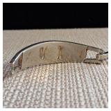 Silver Hinged Cuff Bracelet - Taxco Mexico - Abalone inlay - Butterflies & Flower - 12.9g