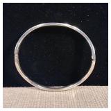Wave - Hinged - Sterling Silver Bracelet/ Bangle - 6mm - Mexico - 24.1g