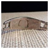 Silver - Hinged - Small [Child] Size - Cuff Bracelet - Abalone Inlay - Butterflies & Flowers - 10.8g