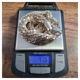 Stunning - Margarita Style - Italy - Super Long 30 Inch Chain Necklace! .925 - Sterling Silver  41.6g