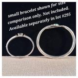LARGE - Silver Bracelet or Arm Cuff - .925 - Sterling Silver - Mexico - 46.5g