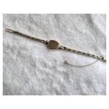 14K White Gold - Vintage 'Lady Hamilton' Cocktail Wristwatch Featuring Sapphires and Diamonds - Elegant 22 Jewel - 6 brilliant diamonds (real) - 17.83g total weight