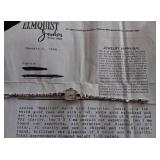 14K White Gold - Vintage 'Lady Hamilton' Cocktail Wristwatch Featuring Sapphires and Diamonds - Elegant 22 Jewel - 6 brilliant diamonds (real) - 17.83g total weight