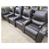 leather theater powered recliner seats