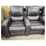leather theater powered recliner seats