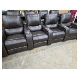 leather theater powered recliner seats