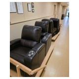 leather theater powered recliner seats