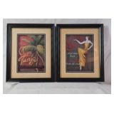 Framed Vintage-Style Art Prints – Miami Club Tango and Casino Rouge New Orleans Jazz