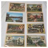 Lot of Vintage Postcards – Mid-Century Homes with Celebrity Portraits