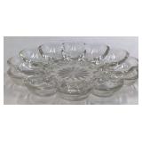 Vintage Clear Glass Deviled Egg Dish