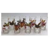 Vintage Wild Game Bird Highball Glasses 1950s