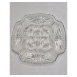 Vintage Glass Relish Dish – Starburst Pattern