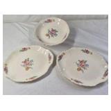 Vintage Porcelain Serving Platters – Floral Rose Pattern