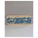 Vintage Brayton Laguna Planter – Blue Fruit and Leaf Relief