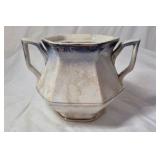 Vintage Porcelain Creamer – Blue Rim with Gold Accents Erling Krage Norway