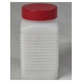 Vintage Milk Glass Pepper Shaker – Ribbed with Raised Letter