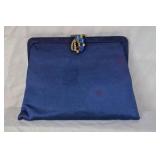 Vintage Evening Clutch – Satin with Jeweled Clasp