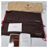 3 Desinger Dust Bags and Authenticity Cards