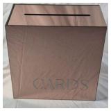 Card Box – Rose Gold Finish with Slot Top
