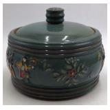 Vintage German Folk Art Lidded Bowl – Mid-20th Century