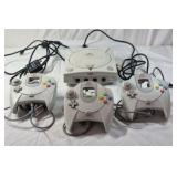 Sega Dreamcast Console with Three Controllers