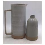 Vintage Stoneware Pitcher and Bottle – Heath & Hanna Marked