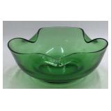 Vintage Green Depression Glass Bowl