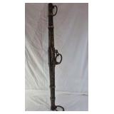 Vintage Wooden Spreader Bar with Iron Rings