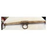 Vintage Wooden Double Tree with Iron Hardware