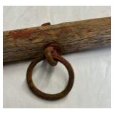 Vintage Wooden Single Tree with Iron Hardware