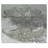 Vintage Clear Glass Serving Bowls – Pressed Patterns