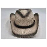 Straw Cowboy Hat with Ombre Band