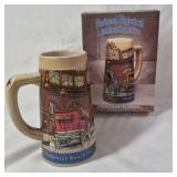 1987 Budweiser Stein – National Historical Landmark Series Clydesdale Stables Description: Ceramic beer