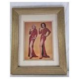 Framed Print – Twin Figures in Red Sequined Gowns