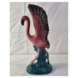 1983 Flamingo Figurine – Pink to Teal Glaze with Raised Wings