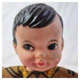 Vintage Plastic Doll – Boy in Military-Style Uniform